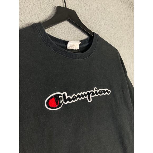 Champion Reverse Weave Unisex Black Pullover Sweatshirt Women's‎ M Crew Neck - Picture 5 of 6